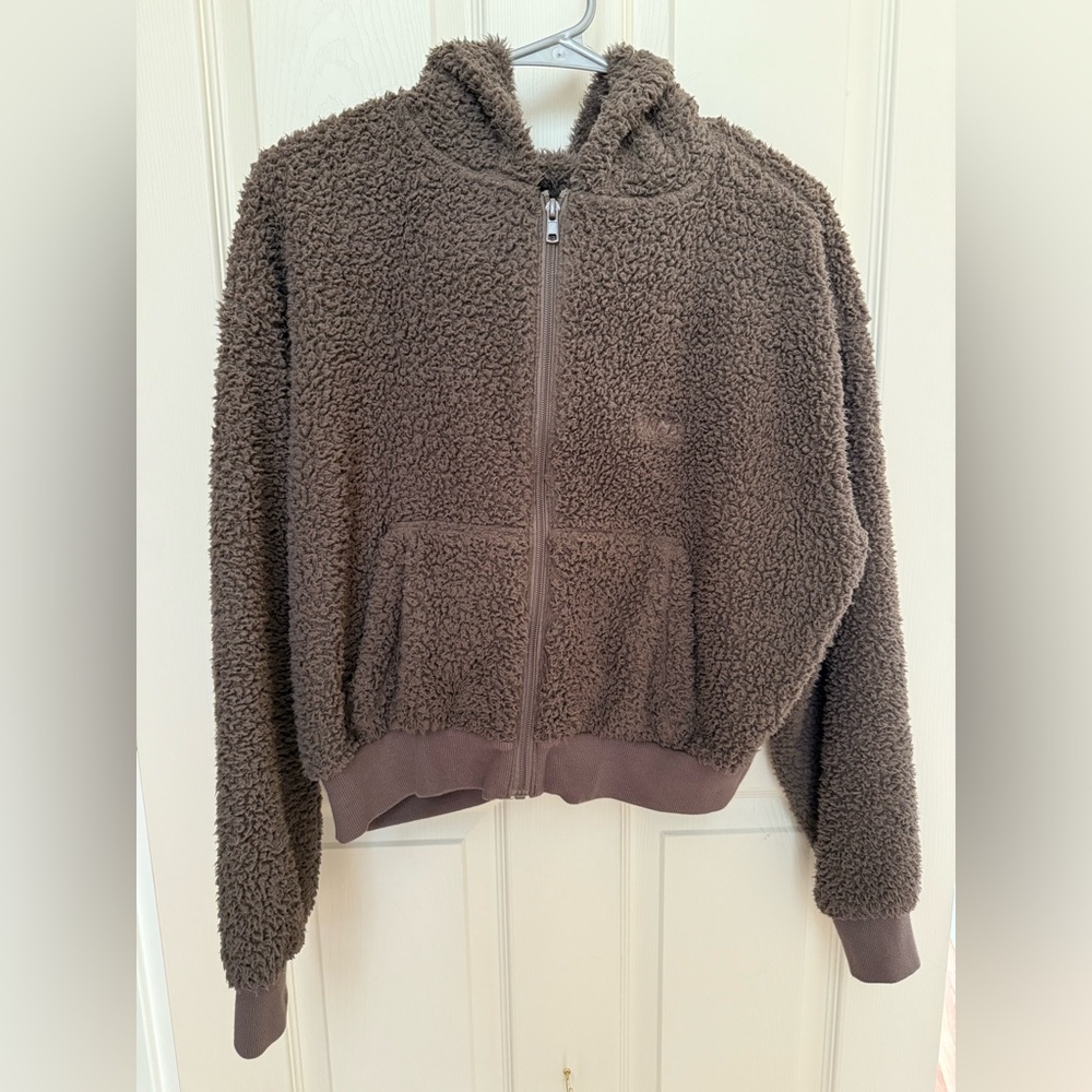 SKIMS Plush Brown Sherpa Jacket